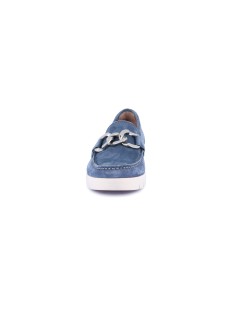 Grunland Mocassino con Zeppa e Accessorio Camoscio Jeans