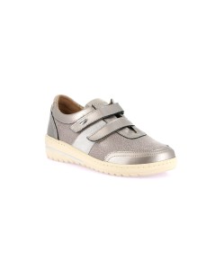 Grunland Sneakers Comfort 2 Velcro Plantare Tessuto Ghiaccio