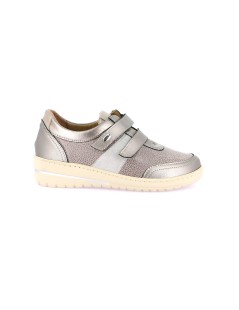 Grunland Sneakers Comfort 2 Velcro Plantare Tessuto Ghiaccio