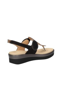 Cinzia Soft Sandalo Infradito con Velcro e Cinturino Nero