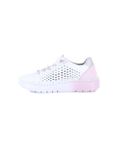 Grunland Sneakers Cassetta Lacci Elastici Ideal Bianco Rosa