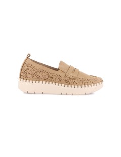 Grunland Slipon Super Leggero Zeppa Media Cuciture Ideal Cuoio