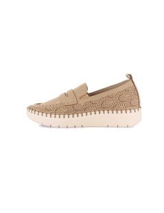 Grunland Slipon Super Leggero Zeppa Media Cuciture Ideal Cuoio