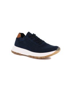 Grunland Sneakers Uomo Sport Traforata Camoscio Blu