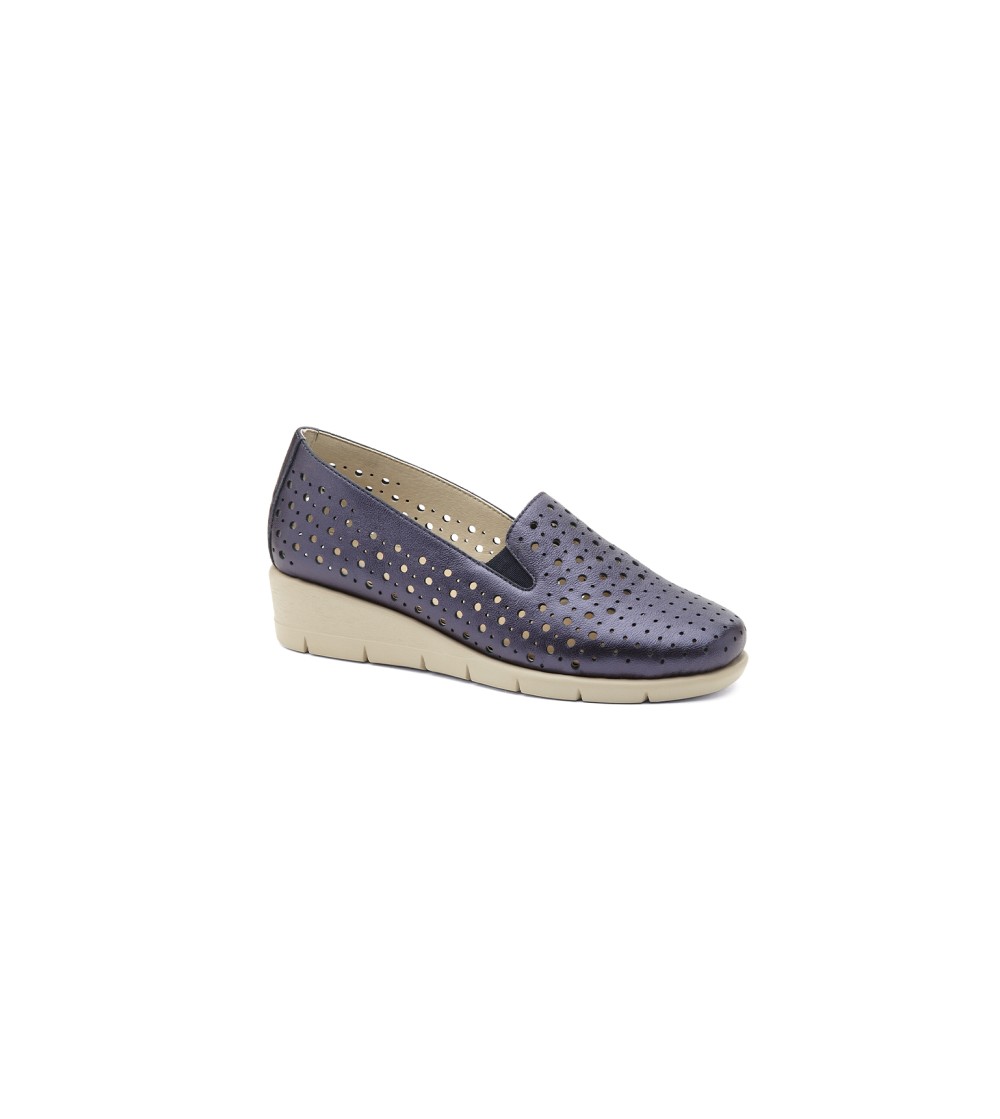 Susimoda Mocassino Classico Flessibile Traforato Blu