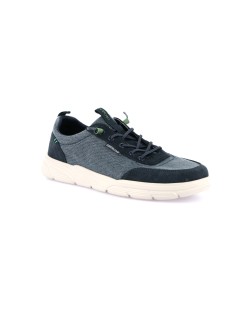 Grunland Sneakers Uomo Lacci Elastico Jeans Blu Navy