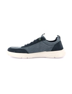 Grunland Sneakers Uomo Lacci Elastico Jeans Blu Navy