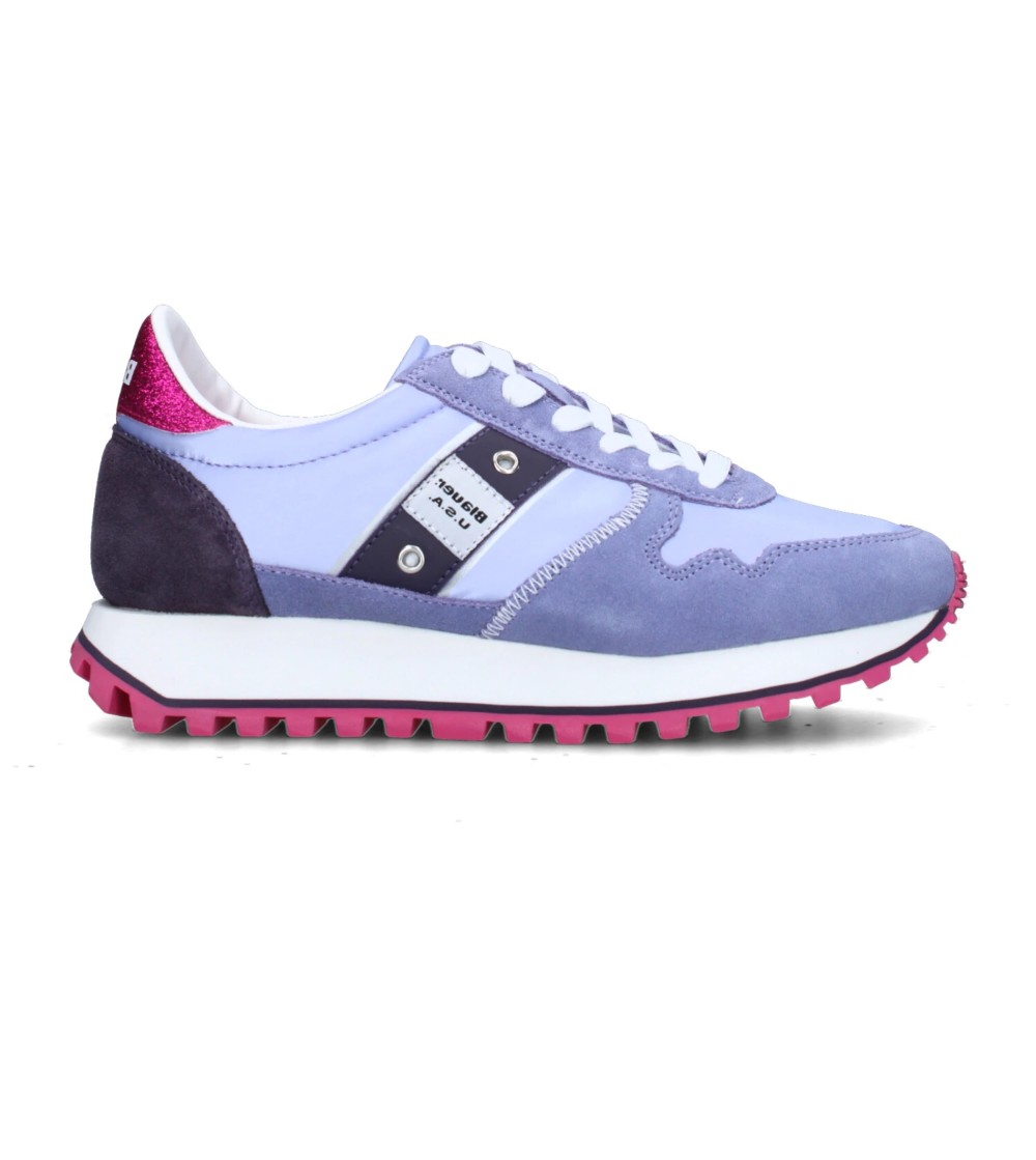 Blauer Sneakers Donna Balance Millen Camoscio Lilla Fuxia