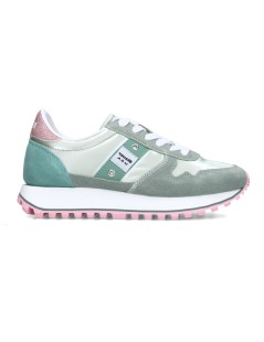 Blauer Sneakers Donna Balance Millen Camoscio Acqua Rosa