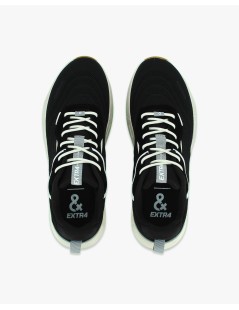 Extr4 Sneakers Uomo Sport Light Kaizen Tessuto Nero