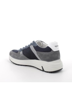 IGI &Co Sneakers Uomo Fondo Alto Camoscio Tessuto Blu Grafite