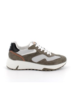 IGI &Co Sneakers Uomo Fondo Alto Camoscio Tessuto Multi Militare
