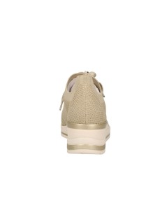 Valleverde Sneakers Zeppa Alta Tessuto Elastic a Calza Oro