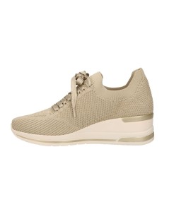 Valleverde Sneakers Zeppa Alta Tessuto Elastic a Calza Oro