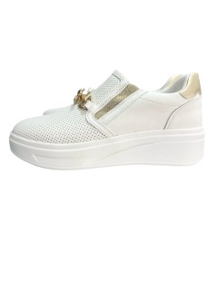 Valleverde Slipon Cassetta Morsetto Gioiello Bianco Oro