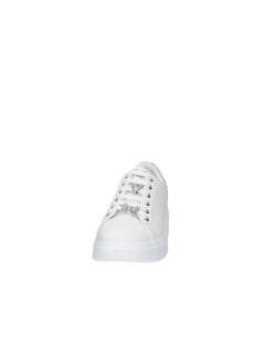 Valleverde Sneakers Cassetta Alto Accessori Gioiello Bianco Argento