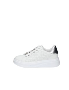 Valleverde Sneakers Cassetta Alto Accessori Gioiello Bianco Argento