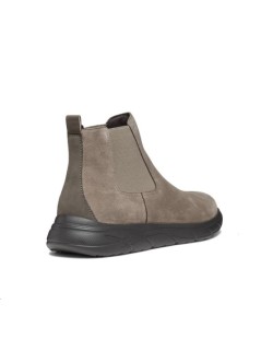 Geox Beatles Chelsea Uomo Portello Fondo Light Camoscio Grigio