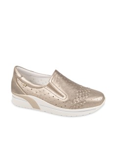 Valleverde Slipon Sportivo Traforato Intrecci Pelle Bronzo