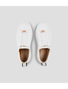 Alexander Smith Sneakers Wembley High Laminato Pelle Tutto Bianco