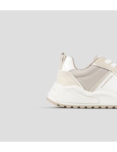 Alexander Smith Sneakers Dover Pelle Tessuto Crema