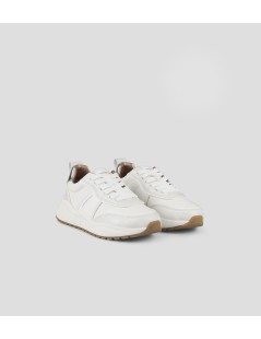Alexander Smith Sneakers Dover Pelle Tessuto Bianco