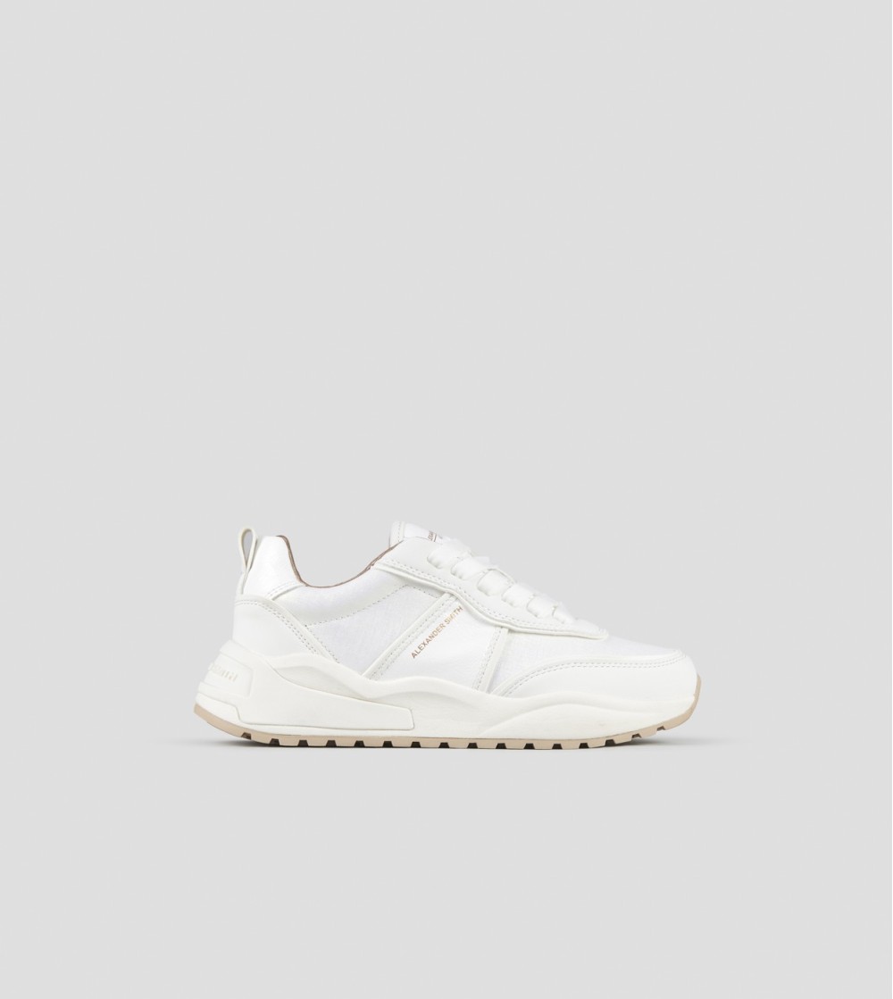 Alexander Smith Sneakers Dover Pelle Tessuto Bianco
