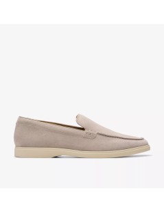 Clarks Mocassino Uomo Slim Vaschetta Camoscio Liscio Grigio