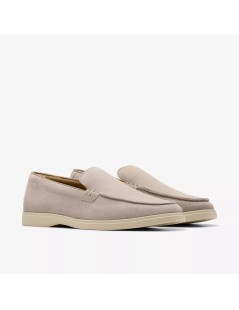 Clarks Mocassino Uomo Slim Vaschetta Camoscio Liscio Grigio