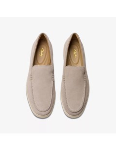 Clarks Mocassino Uomo Slim Vaschetta Camoscio Liscio Grigio