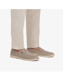Clarks Mocassino Uomo Slim Vaschetta Camoscio Liscio Grigio