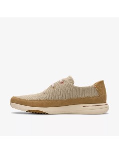 Clarks Stringata Derby Easyway a Calza Bordatura Sabbia