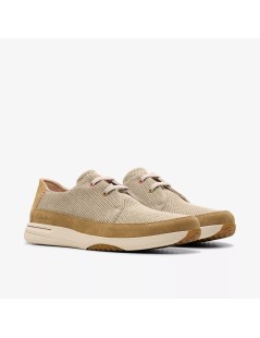 Clarks Stringata Derby Easyway a Calza Bordatura Sabbia