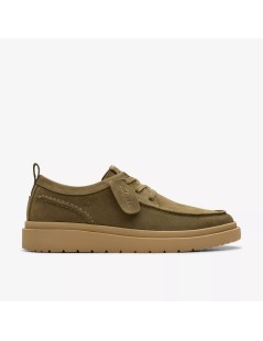 Clarks Stringate Sport Extralight Polden Camoscio Verde Oliva