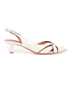 Bibi Lou Slingback Nolia 45 Pump Trasversale Naplak Bianco