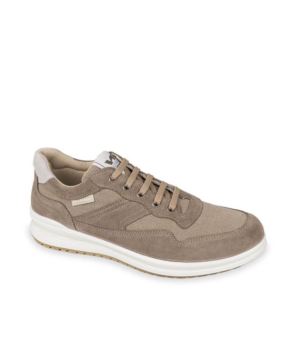 Valleverde Sneakers Uomo Balance Camoscio Tessuto Taupe
