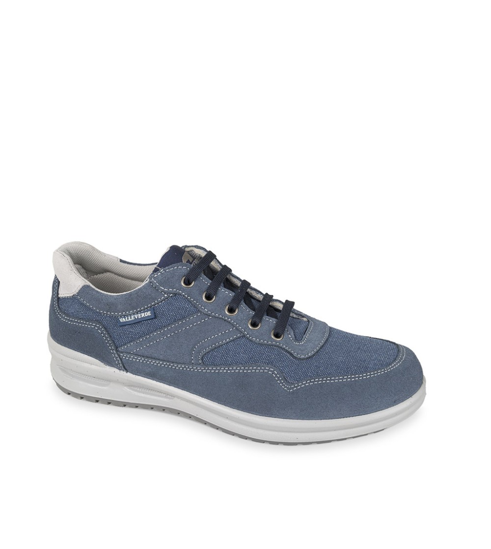 Valleverde Sneakers Uomo Balance Camoscio Tessuto Jeans