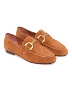 Bibi Lou Vela Loafer Mocassino College Morsetto Camoscio Cuoio