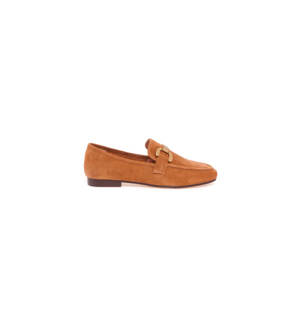 Bibi Lou Vela Loafer Mocassino College Morsetto Camoscio Cuoio