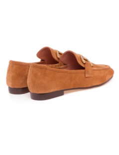 Bibi Lou Vela Loafer Mocassino College Morsetto Camoscio Cuoio
