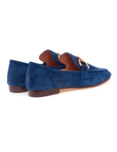 Bibi Lou Vela Loafer Mocassino College Morsetto Camoscio Denim