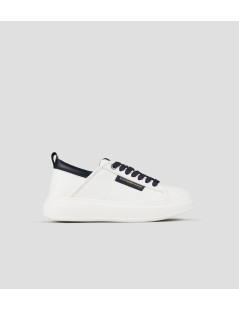 Alexander Smith Sneakers Cassetta Fondo Medio Bianco Blu