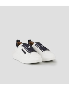Alexander Smith Sneakers Cassetta Fondo Medio Bianco Blu