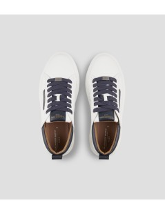Alexander Smith Sneakers Cassetta Fondo Medio Bianco Blu