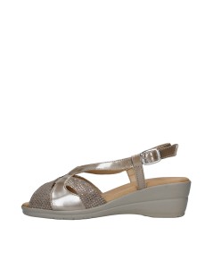 Cinzia Soft Sandalo Zeppa Media Intreccio Biscotto