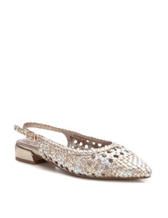 Carmela Slingback Laminata Traforata Intreccio Multi Piombo