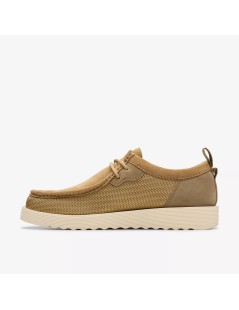 Clarks Stringata Vaschetta Rete e Camoscio Sabbia