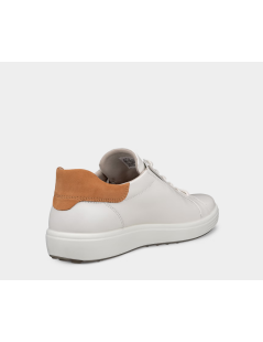 Ecco Sneakers Uomo 7M Cassetta Pelle Bianco Cuoio