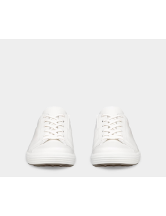 Ecco Sneakers Uomo 7M Cassetta Pelle Bianco Cuoio