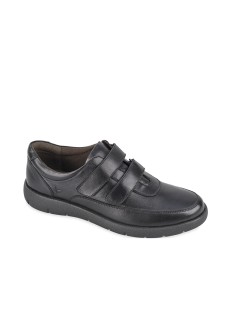 Valleverde Sneakers Classic con Doppio Velcro Pelle Nero